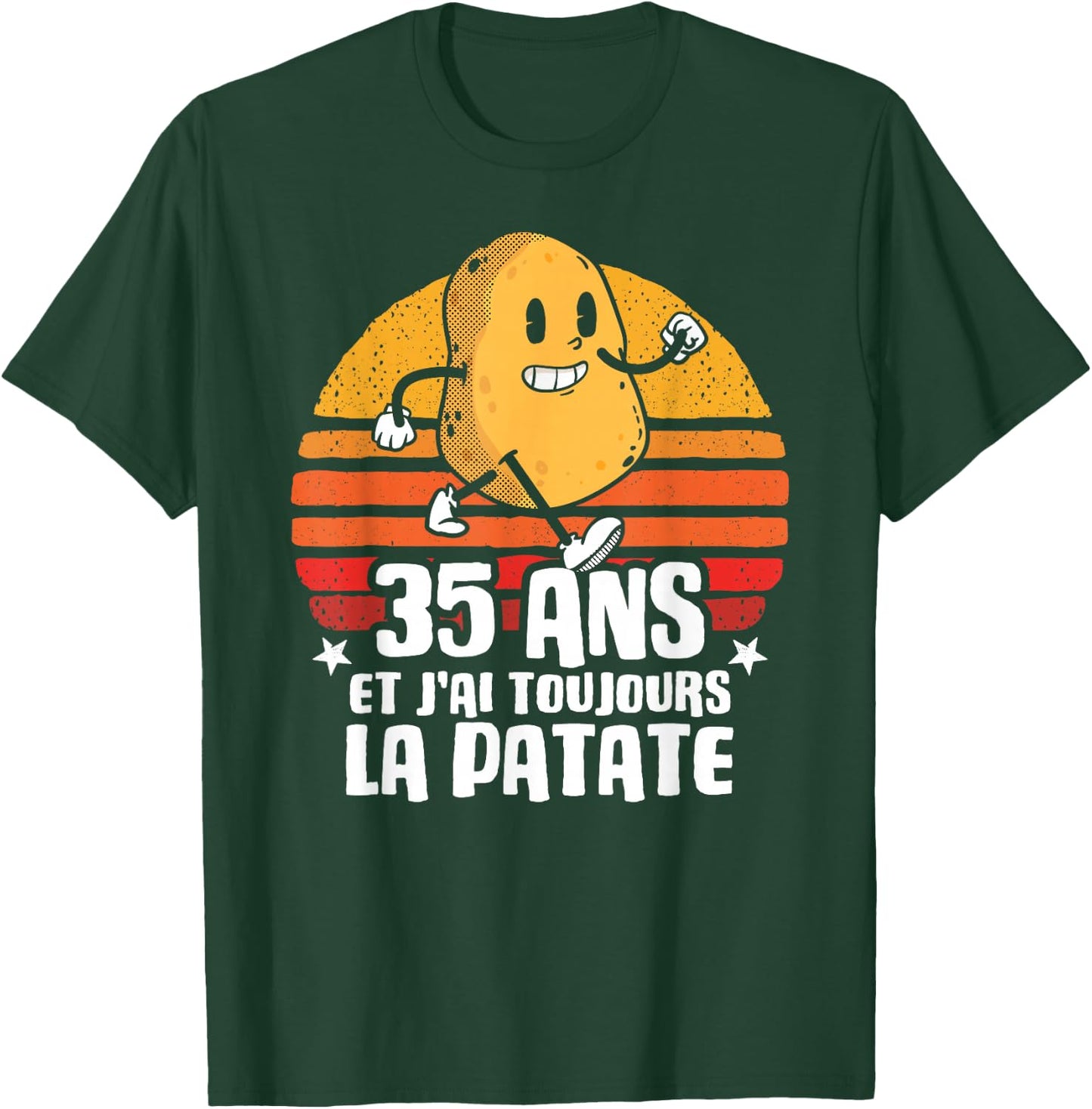 Anniv Gift 35 Years Birthday Decoration 35 Years Potato , Black, S T-Shirt - T-Shirt | Forest