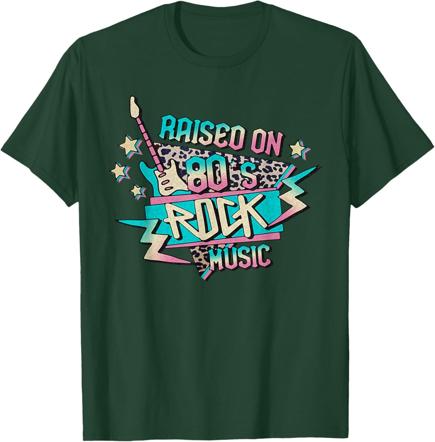 Vintage 80's Rock Music Eighties Hair Bands Guitarist T-Shirt - T-Shirt | Forest