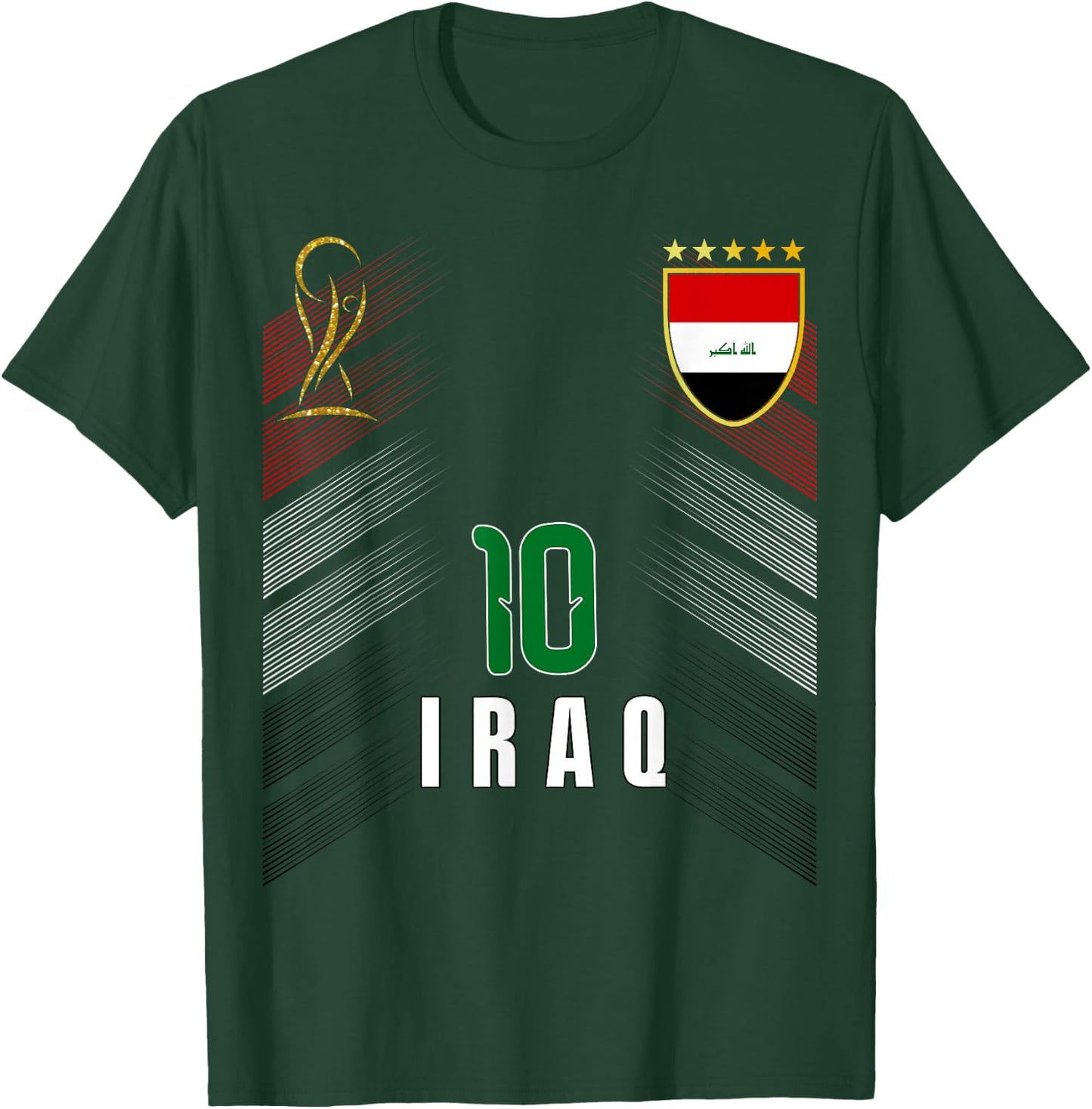 Vintage Iraq Flag Iraqi Pride Lovers Retro T-Shirt - T-Shirt | Forest