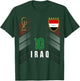Vintage Iraq Flag Iraqi Pride Lovers Retro T-Shirt - T-Shirt | Forest