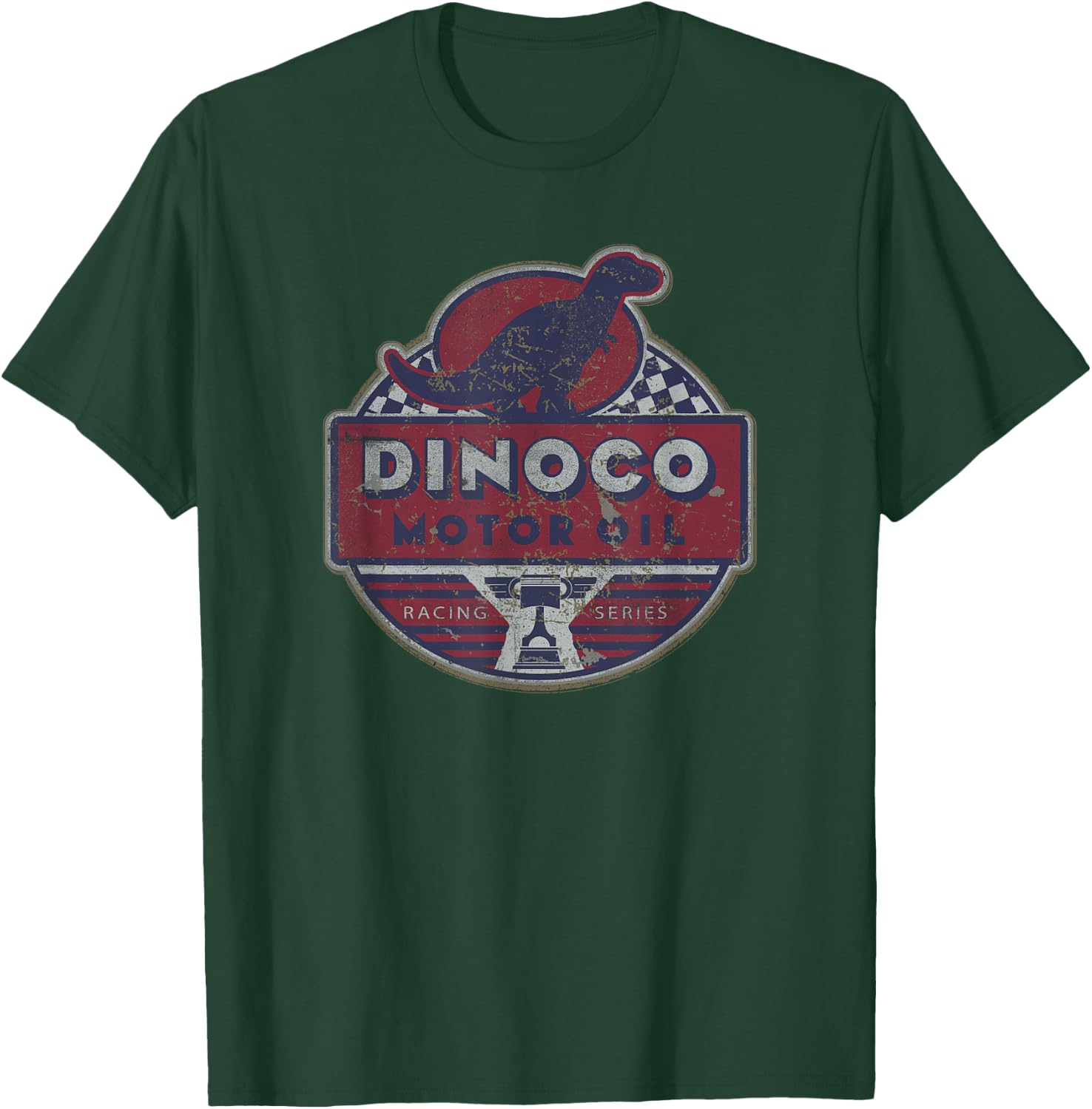 Disney Pixar Cars Dinoco Motor Oil Faded Sign T-Shirt - T-Shirt | Forest