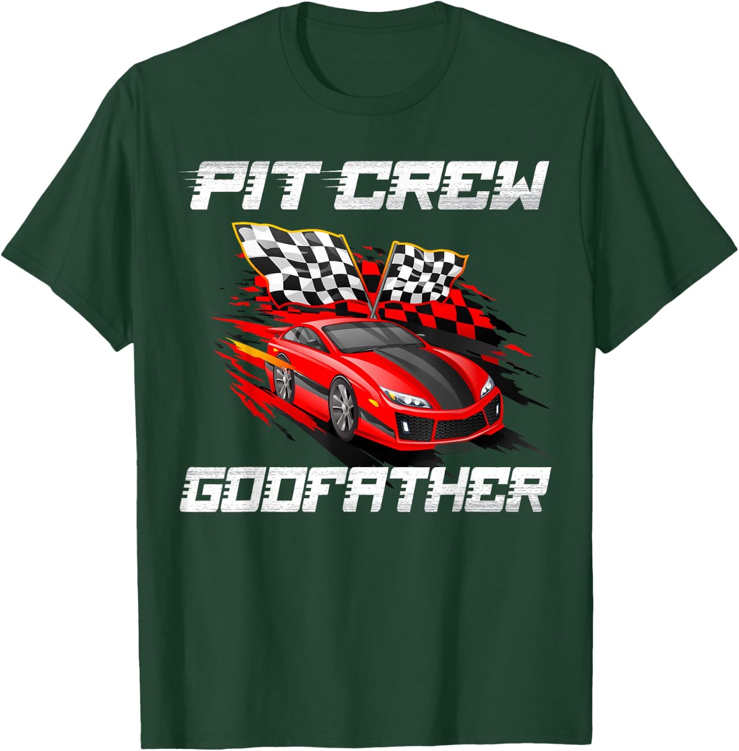 Pit Crew Godfather Race Car Birthday Racing Car Family T-Shirt - T-Shirt | Forest