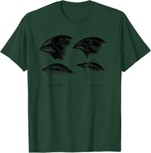 Darwin's Finches Evolution Atheist Illustration T-Shirt - T-Shirt | Forest