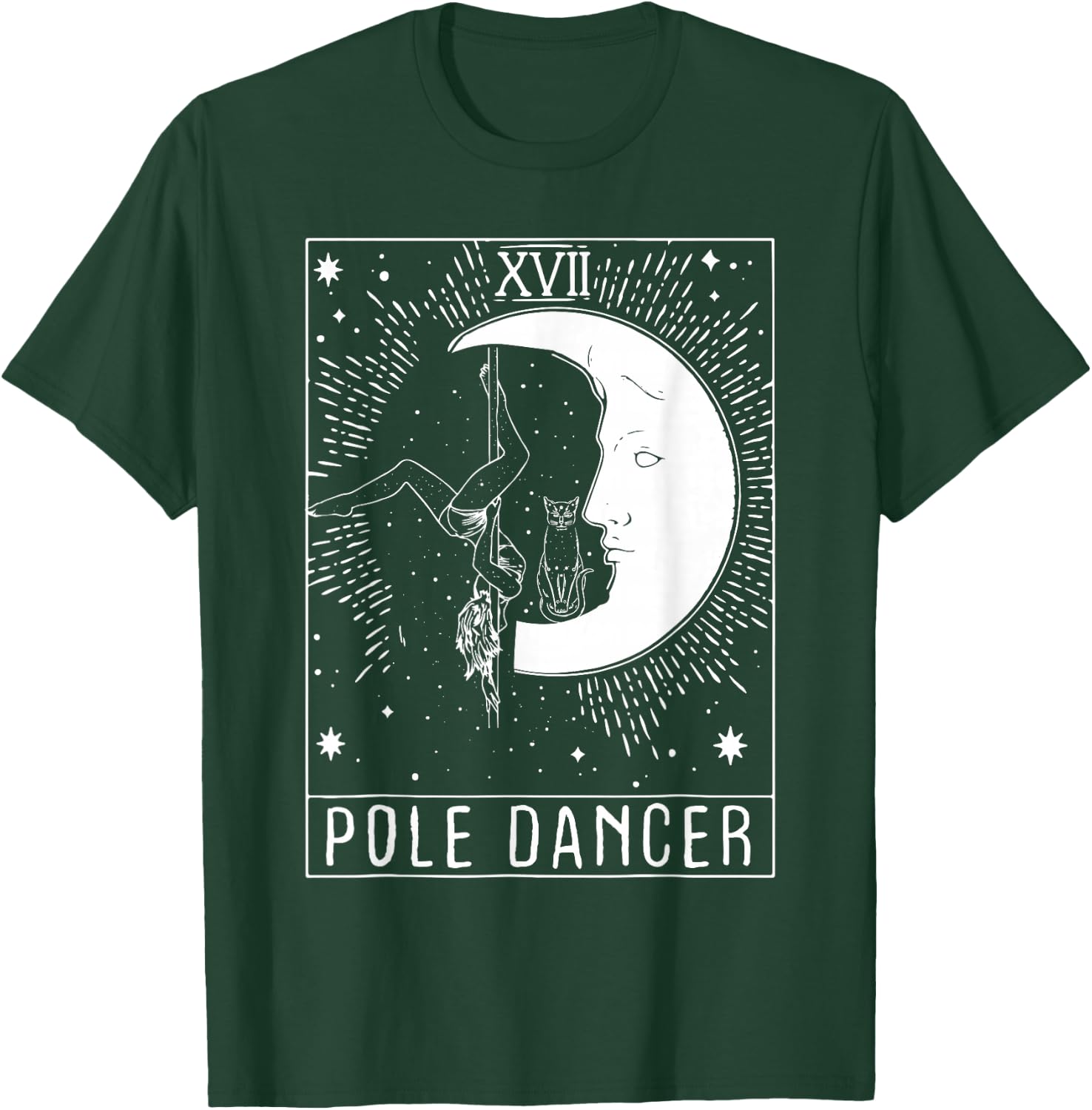 Moon Crescent Tarot Pole Dancer - Pole Dancing T-Shirt - T-Shirt | Forest