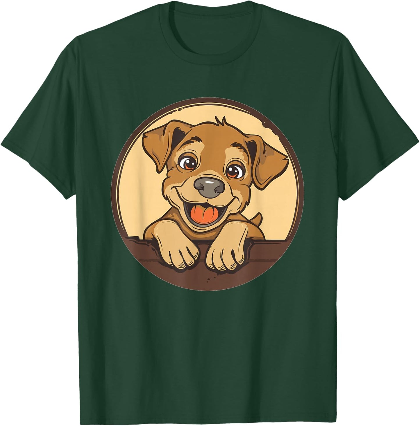 Cartoon Dog I Kids Dog T-Shirt - T-Shirt | Forest