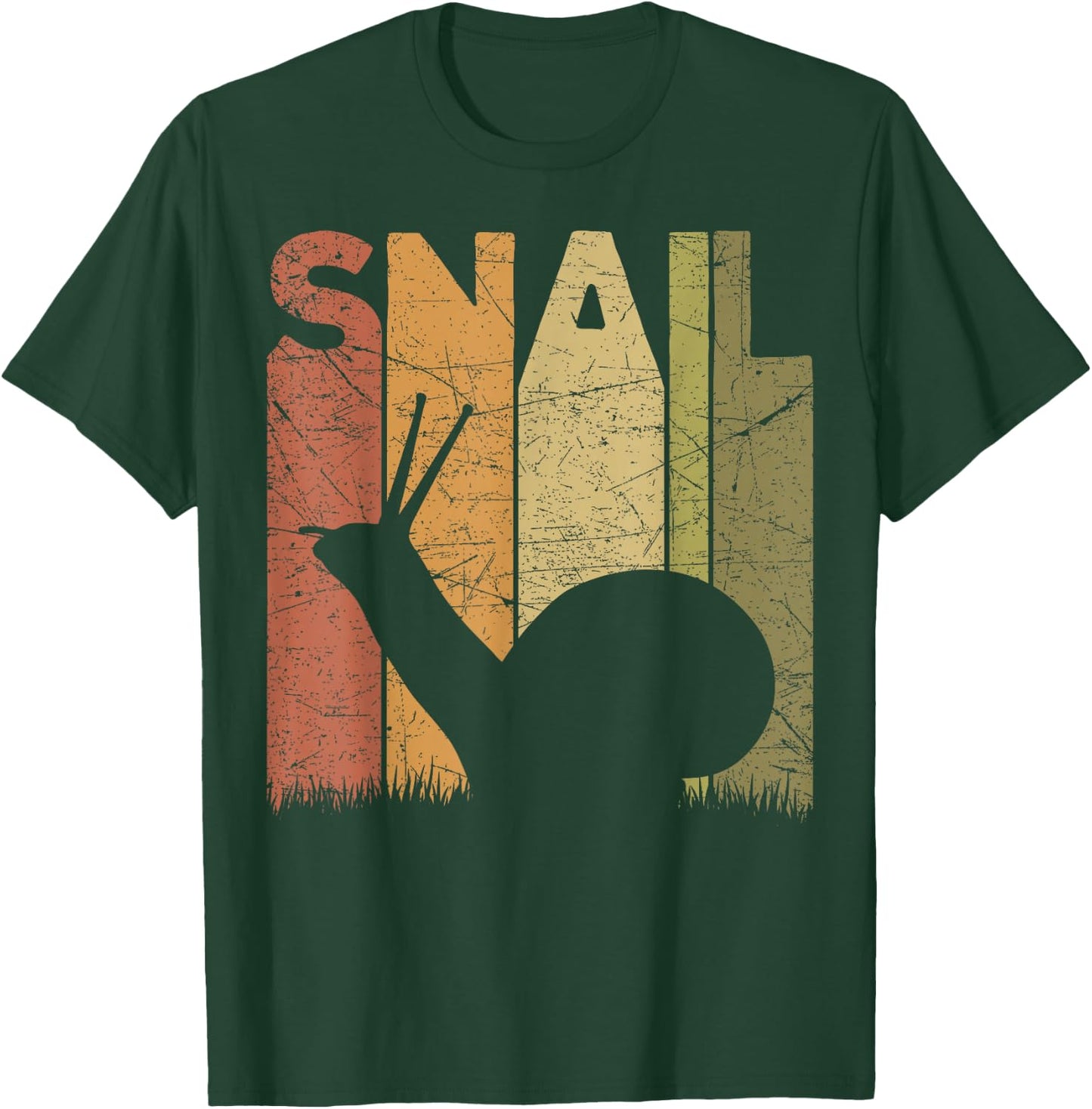 Snail Vintage Malacology Snail Lover Retro Malacologist T-Shirt - T-Shirt | Forest