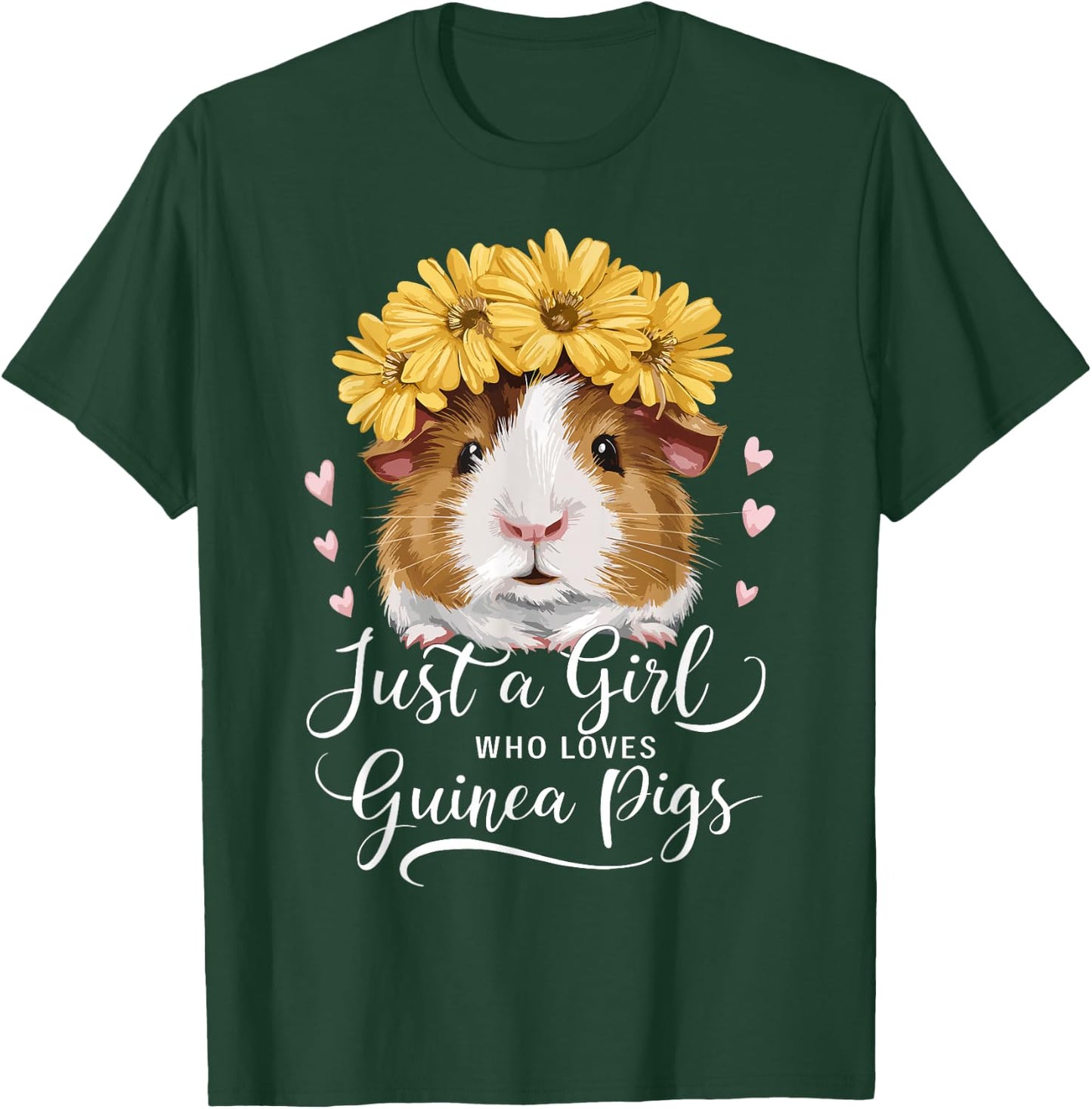 Guinea Pig Lover Funny Just A Girl Who Loves Guinea Pigs T-Shirt - T-Shirt | Forest
