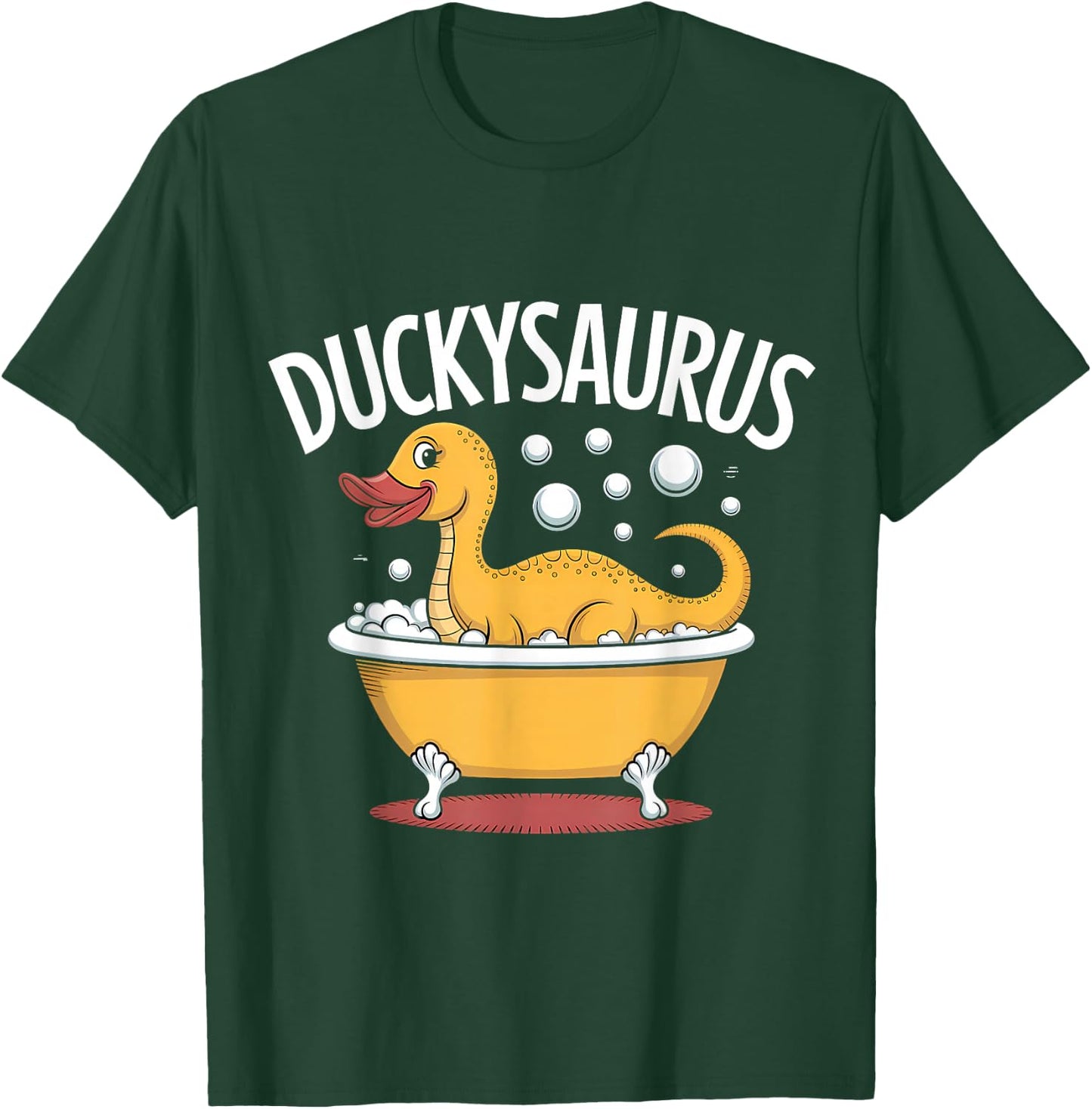 Rubber Duck T-Rex Dinosaur Dino Duckie Funny Rubber Duck T-Shirt - T-Shirt | Forest