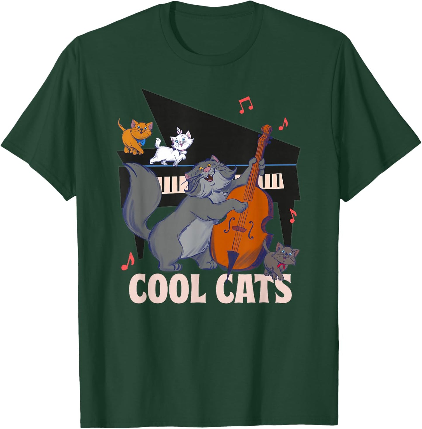 Aristocats Cool Cats Cats Music , Black, S T-Shirt - T-Shirt | Forest