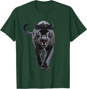 Black Panther Walking for Lovers Animal Leopard & Jaguar T-Shirt - T-Shirt | Forest