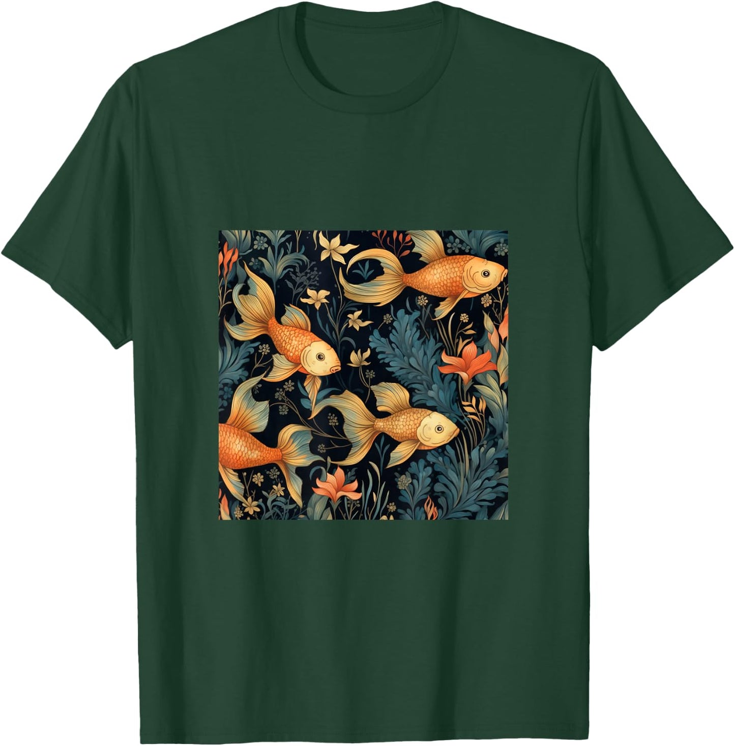 Goldfish Pattern T-Shirt - T-Shirt | Forest