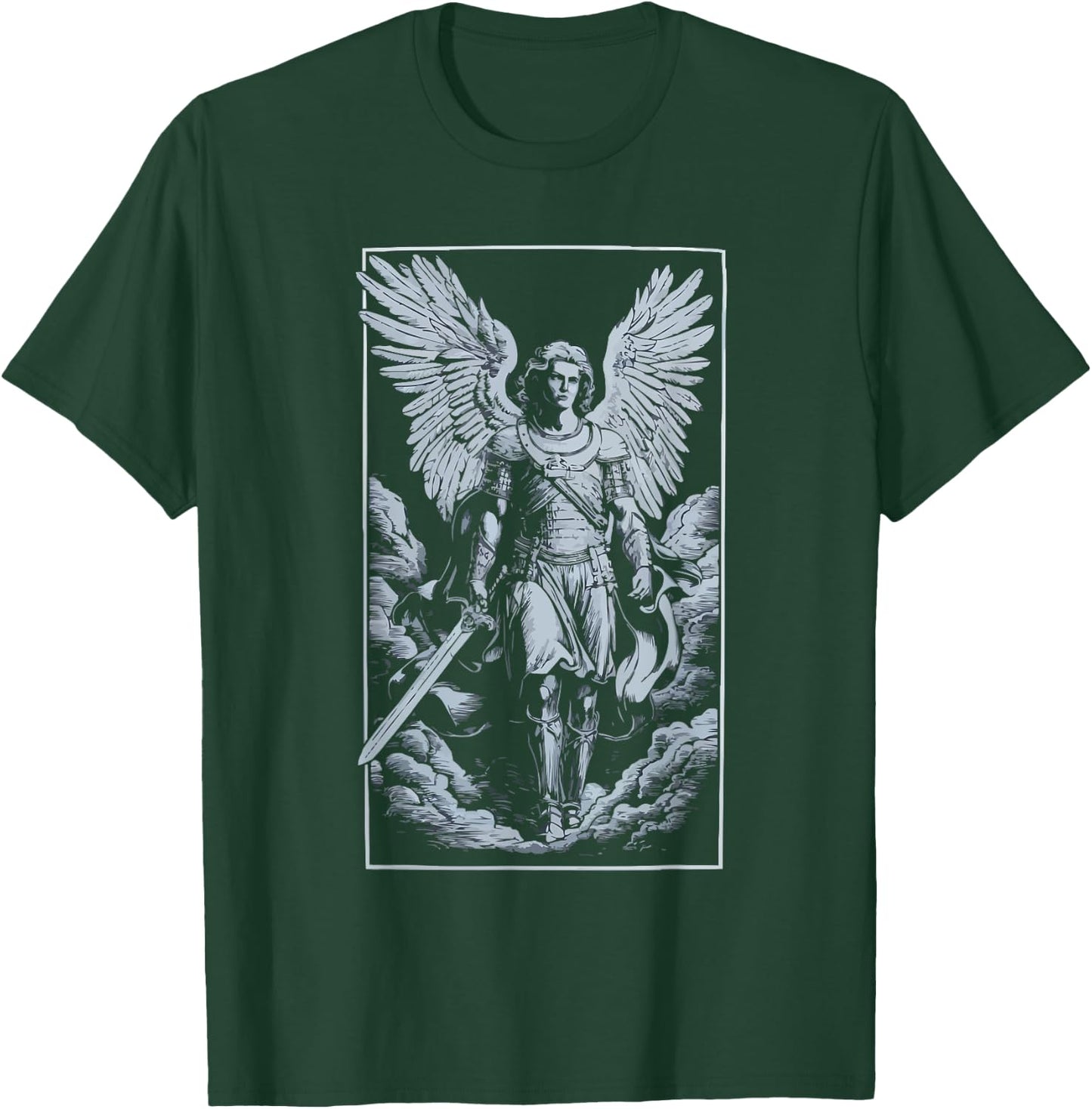 Archangel Catholic Religion Christianity Guardian Angel T-Shirt - T-Shirt | Forest
