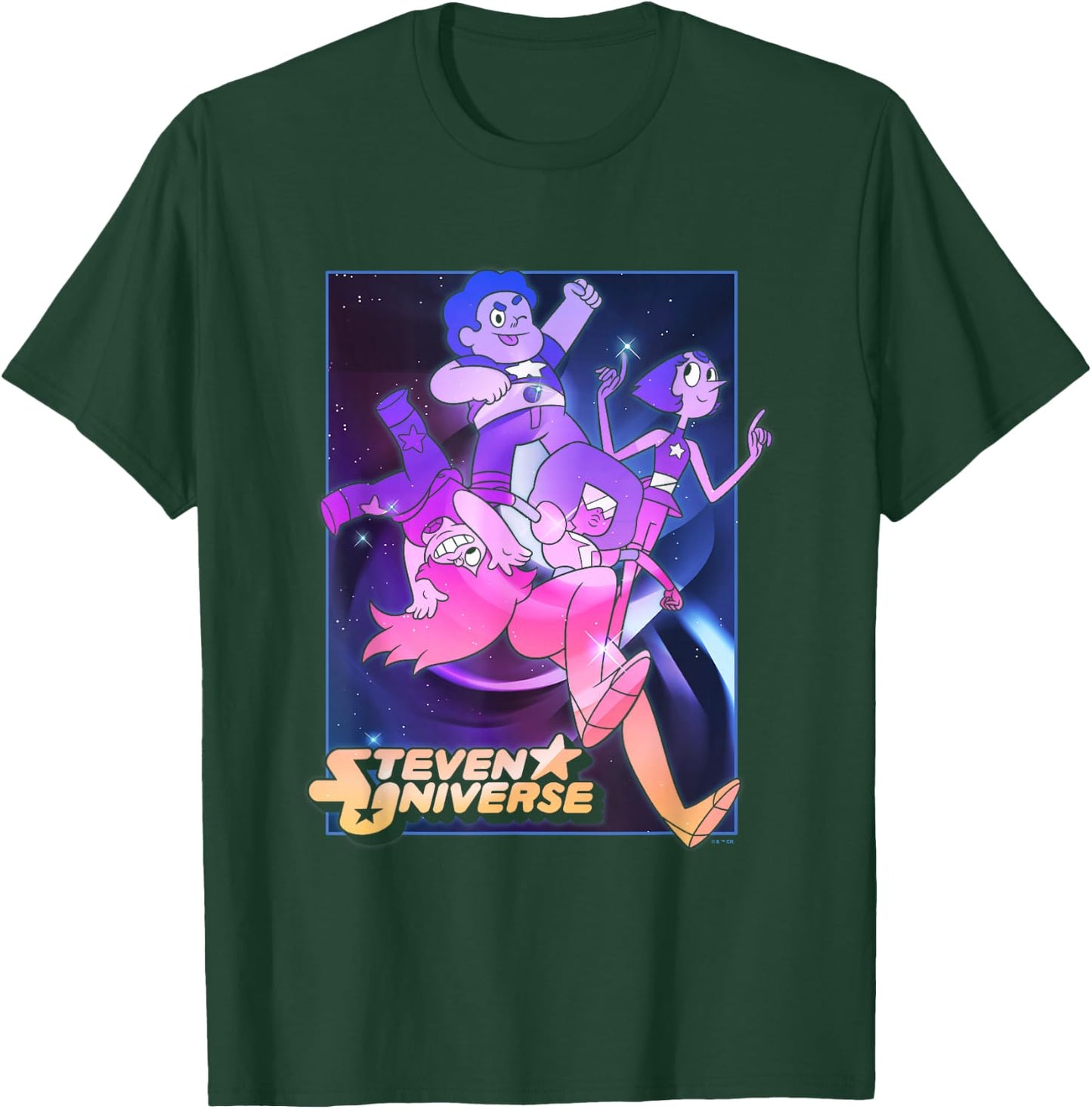 Steven Universe Crystal Gems Galactic Poster T-Shirt - T-Shirt | Forest