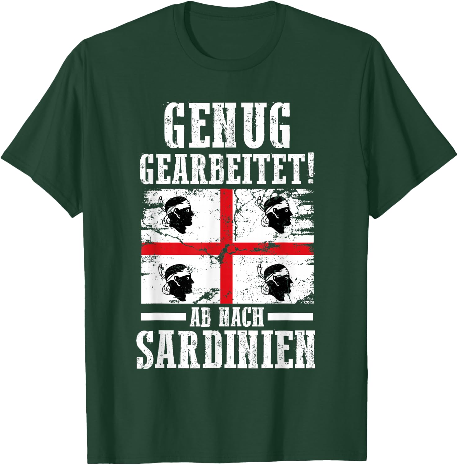 Sardegna Sardinia Flag , black T-Shirt - T-Shirt | Forest
