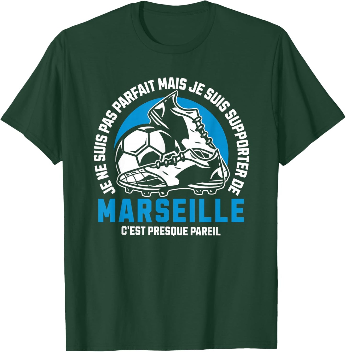 Marseille Football Supporter - Football - Marseille Humour , Black, S T-Shirt - T-Shirt | Forest