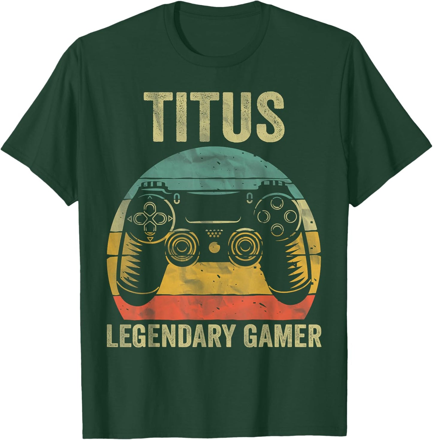 Personalised Legendary Gamer Shirt Titus Name Video Gamer , black, s T-Shirt - T-Shirt | Forest