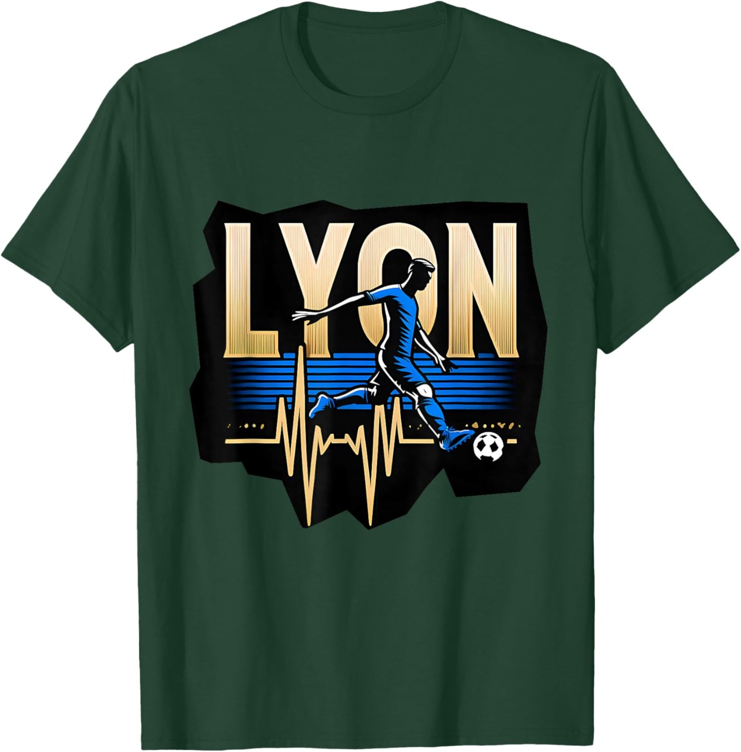 Gift Supporter Lyon Football Lyonnais , Black, S T-Shirt - T-Shirt | Forest