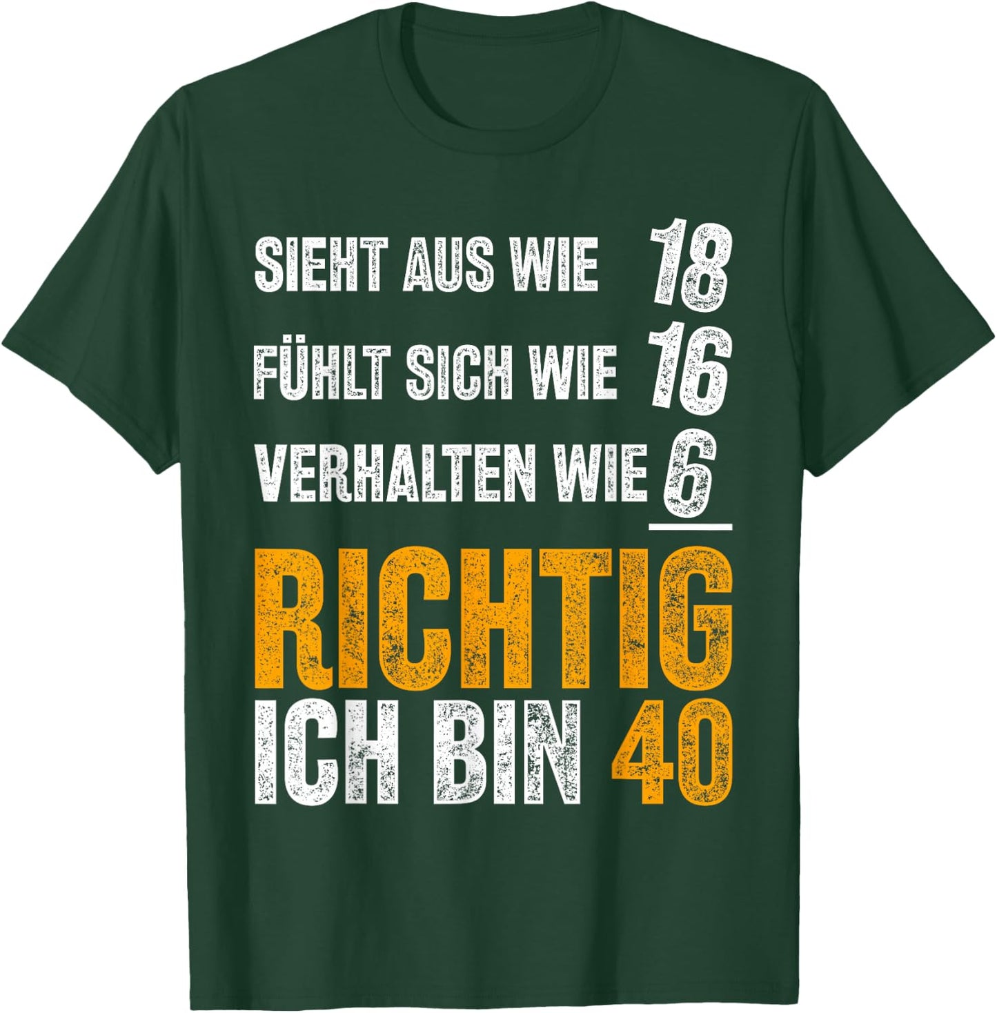 Vintage 40 Man Funny Gift 40th Birthday , black T-Shirt - T-Shirt | Forest