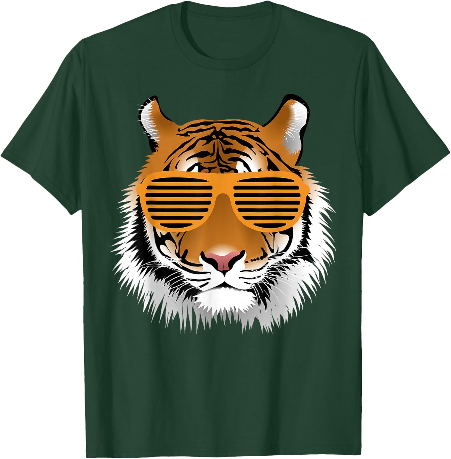 Birthday for Boy Cool Tiger Striped Animal Theme Party T-Shirt - T-Shirt | Forest