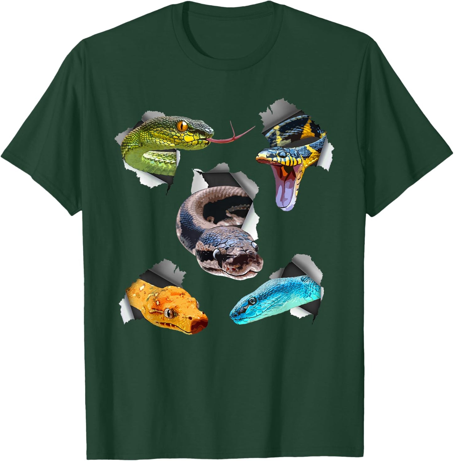 Funny Snake Design Women Kids Toddler Reptile Lover T-Shirt - T-Shirt | Forest