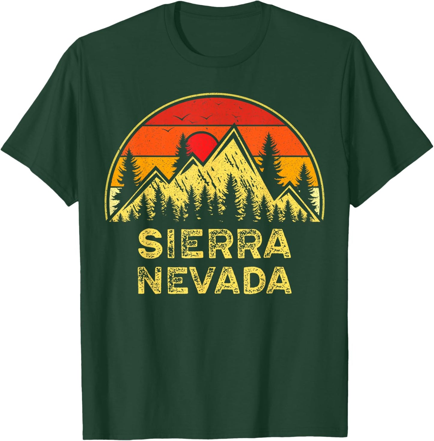 Vintage Sierra Nevada NV Mountains Nature Hiking Souvenir T-Shirt - T-Shirt | Forest