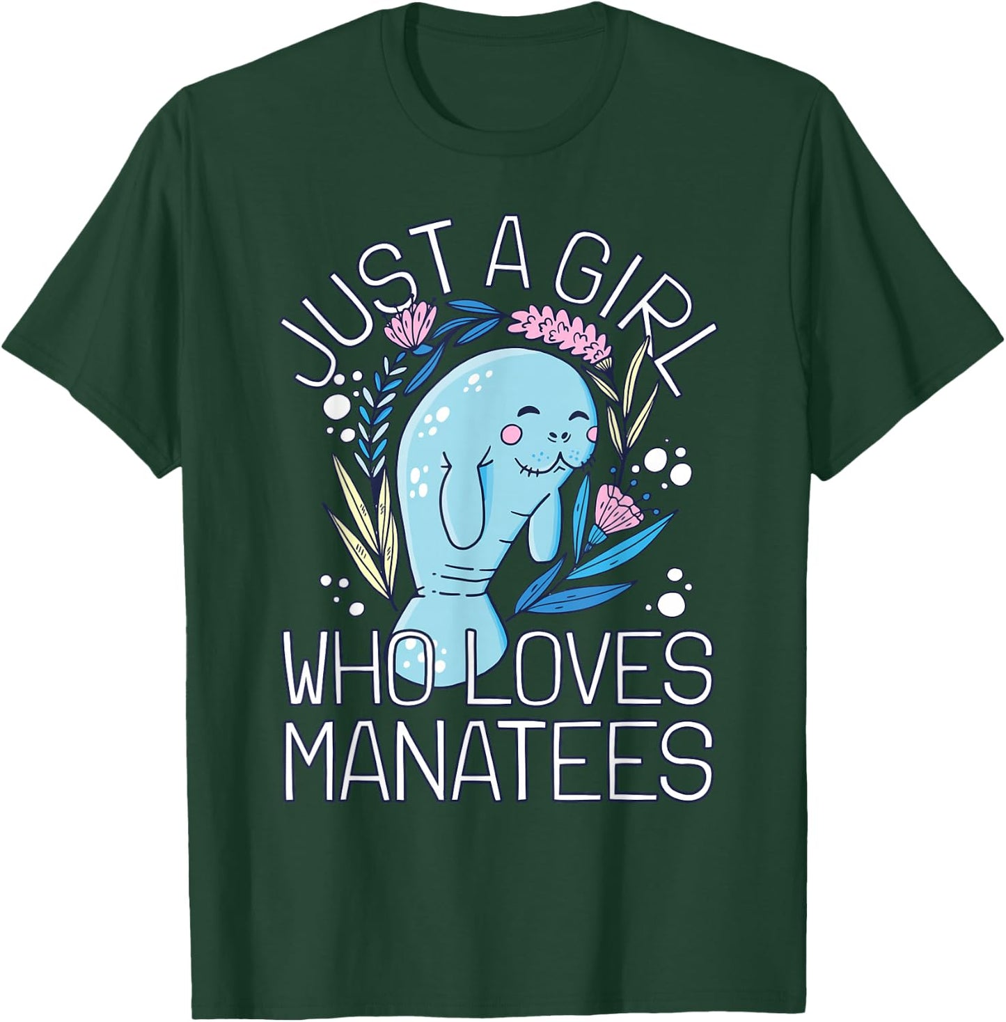 Girl Manatee I Woman Loves Manatee I Cute Manatee T-Shirt - T-Shirt | Forest