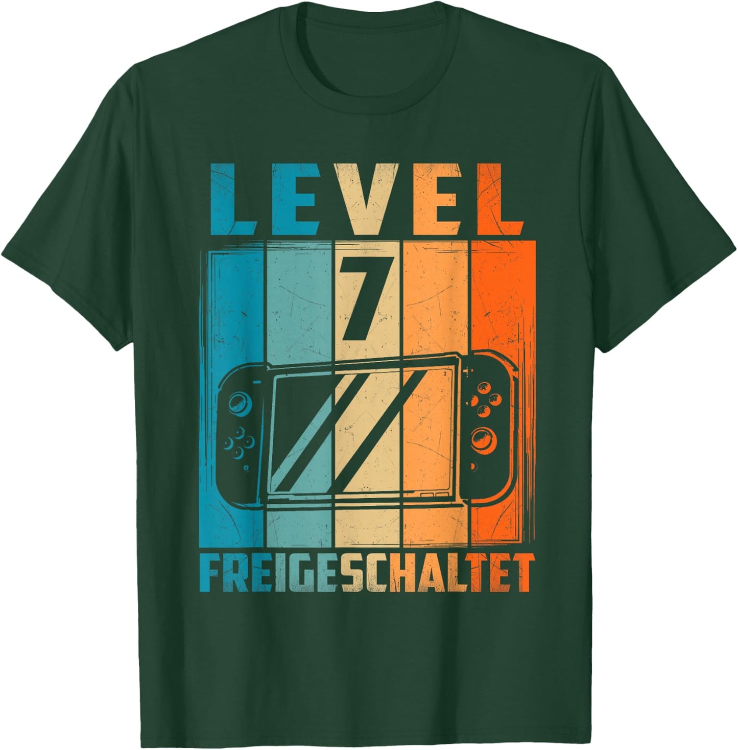 7. Geburtstag Freigeschaltet Jungen 7 Jahre Zocken Gamer T-Shirt - T-Shirt | Forest
