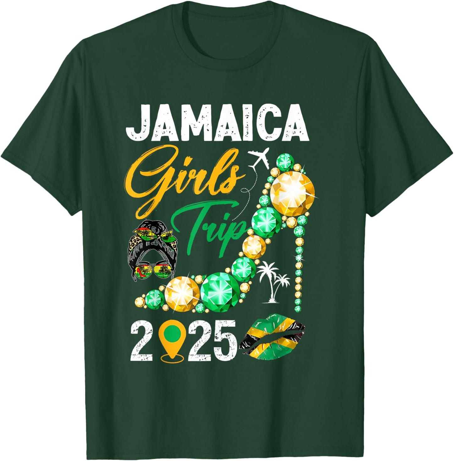 Girls Trip Jamaica 2025 Weekend Summer Vacation Trip T-Shirt - T-Shirt | Forest