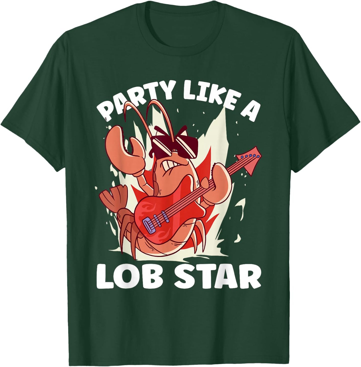 Party Like A Lob Star Lobster T-Shirt - T-Shirt | Forest