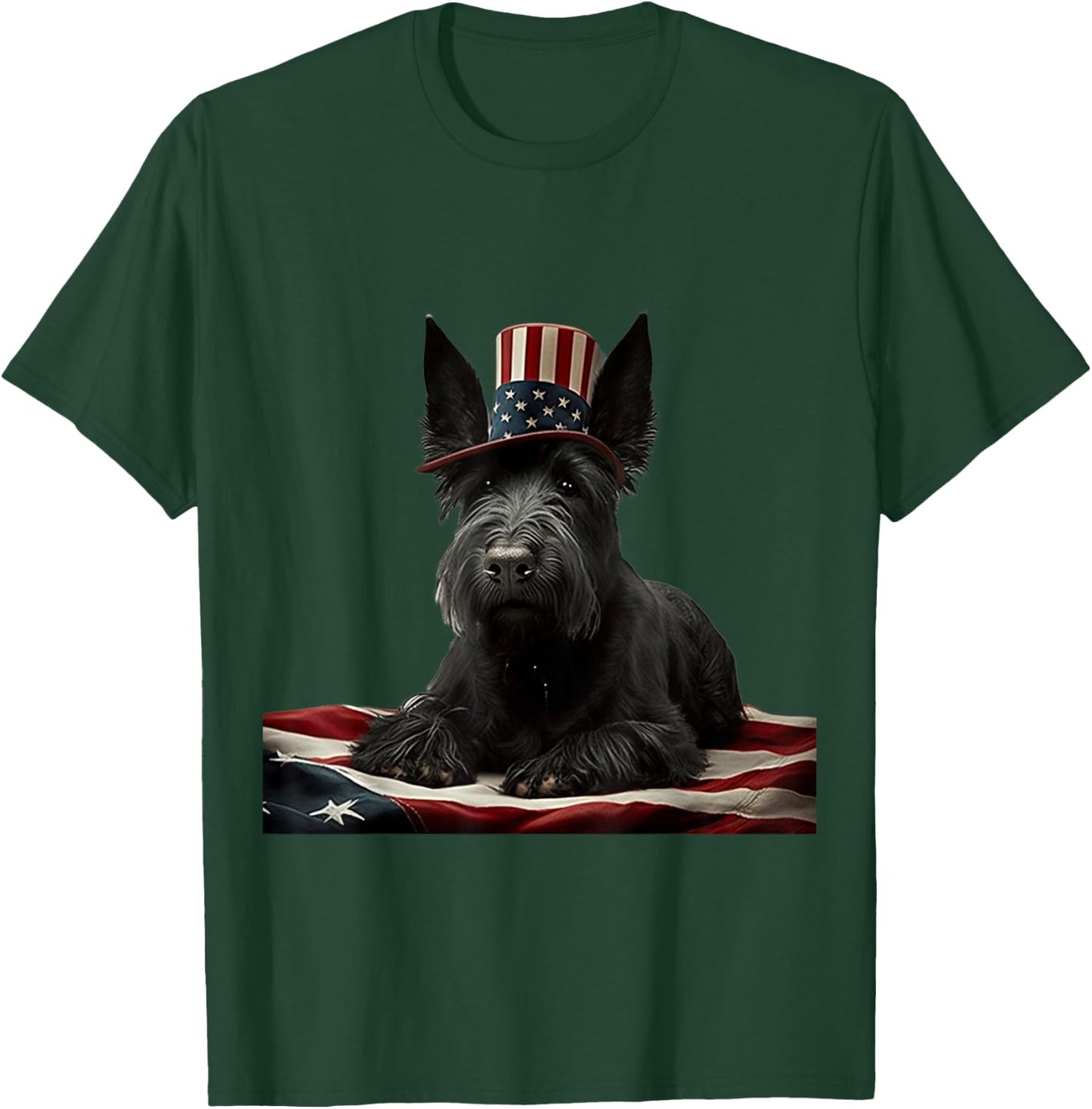 Scottish Terrier 4th of July - Scottish Terrier USA T-Shirt - T-Shirt | Forest