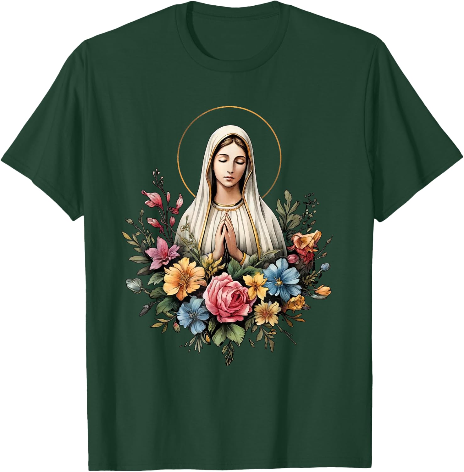 Our Lady of Fatima Mother Mary Holy Mary Powerful Symbol , Blue, S T-Shirt - T-Shirt | Forest