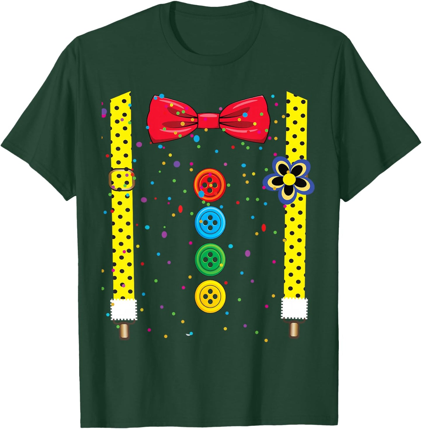 Clown Carnival Costume Clown Costume Clown Fancy Dress Confetti , black T-Shirt - T-Shirt | Forest