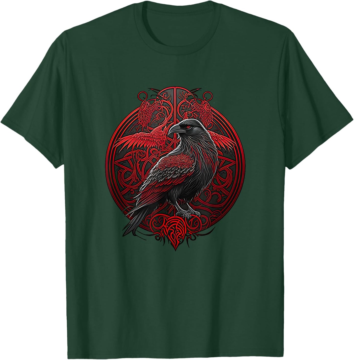 Scandinavian Odin Ravens T-Shirt - T-Shirt | Forest