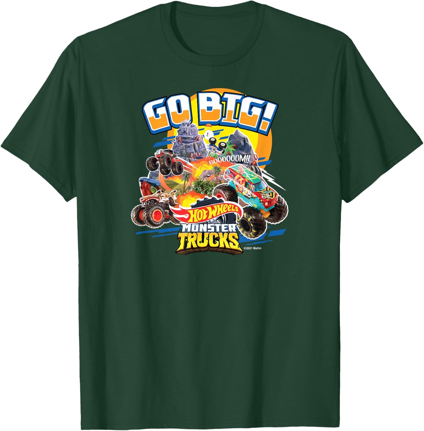 Hot Wheels Monster Trucks Get Big , black T-Shirt - T-Shirt | Forest