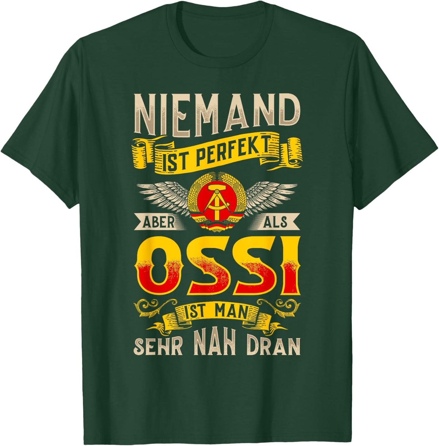 Ossi Geschenke East Germany Ossis DDR Bürger Dresden East , black T-Shirt - T-Shirt | Forest
