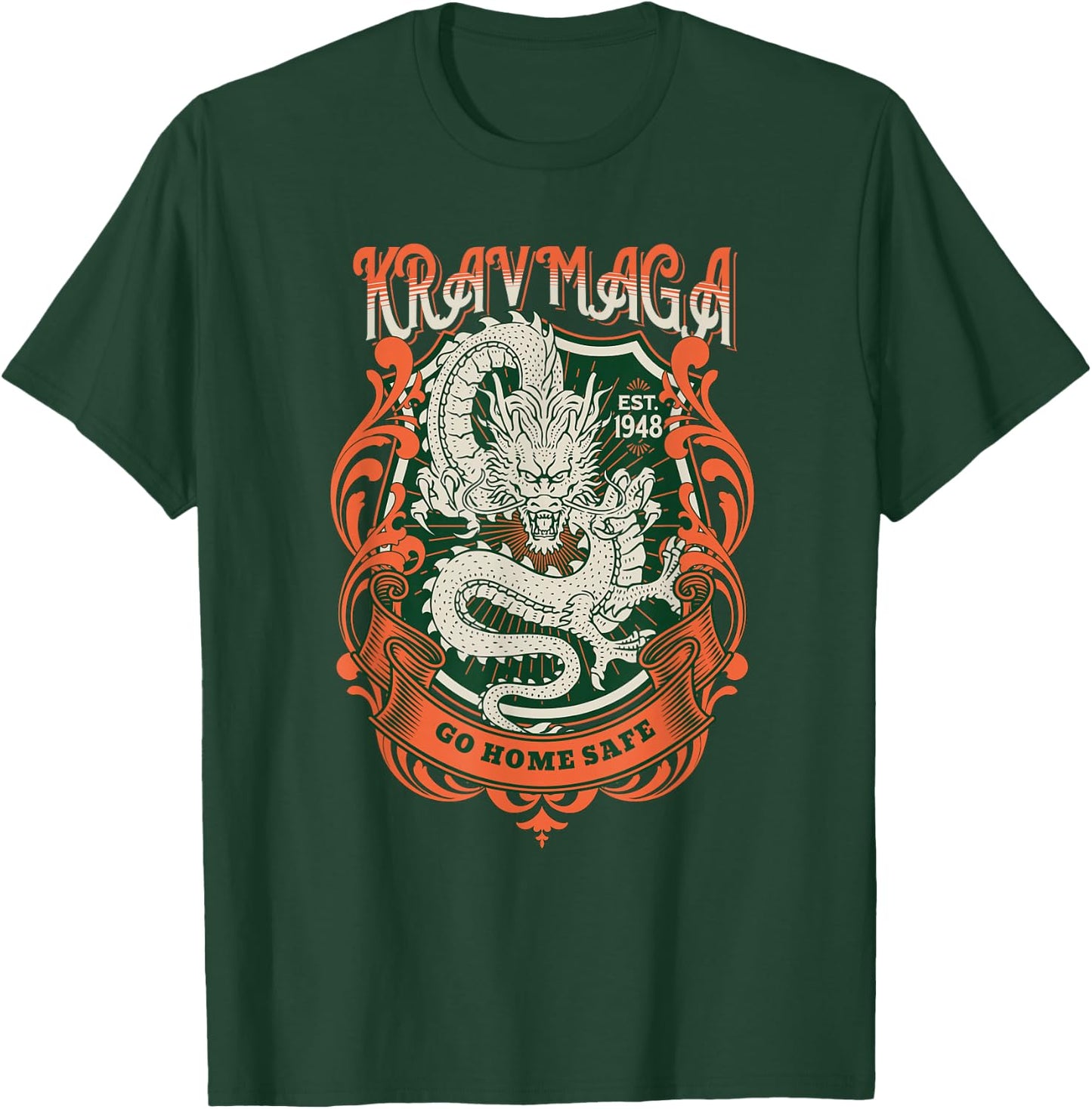 Krav Maga Dragon Design For Krav Women And Men T-Shirt - T-Shirt | Forest