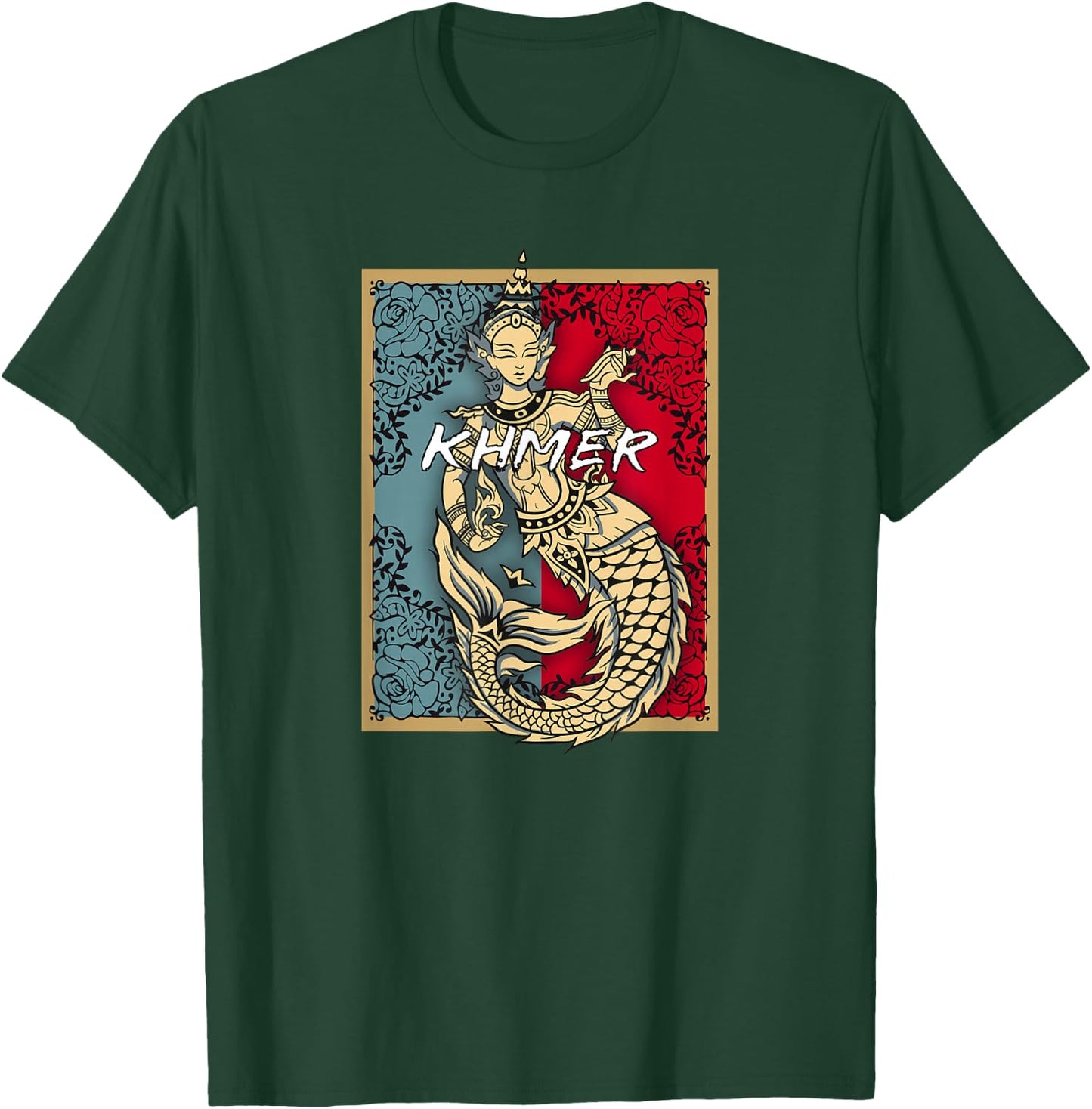 Cambodia Cambodian Khmer Apsara Traditional Dance Temple T-Shirt - T-Shirt | Forest