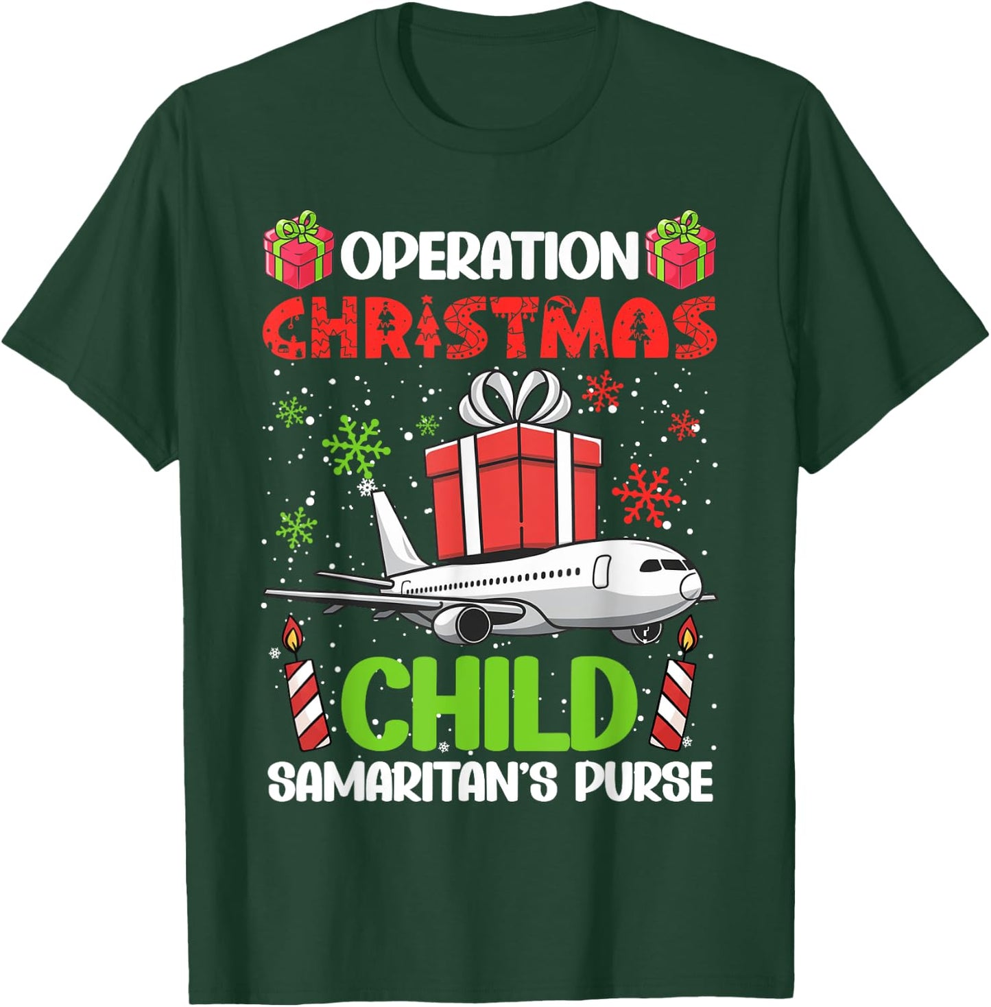 Operation Christmas Child Smaritan's Purse Funny Family Xmas T-Shirt - T-Shirt | Forest