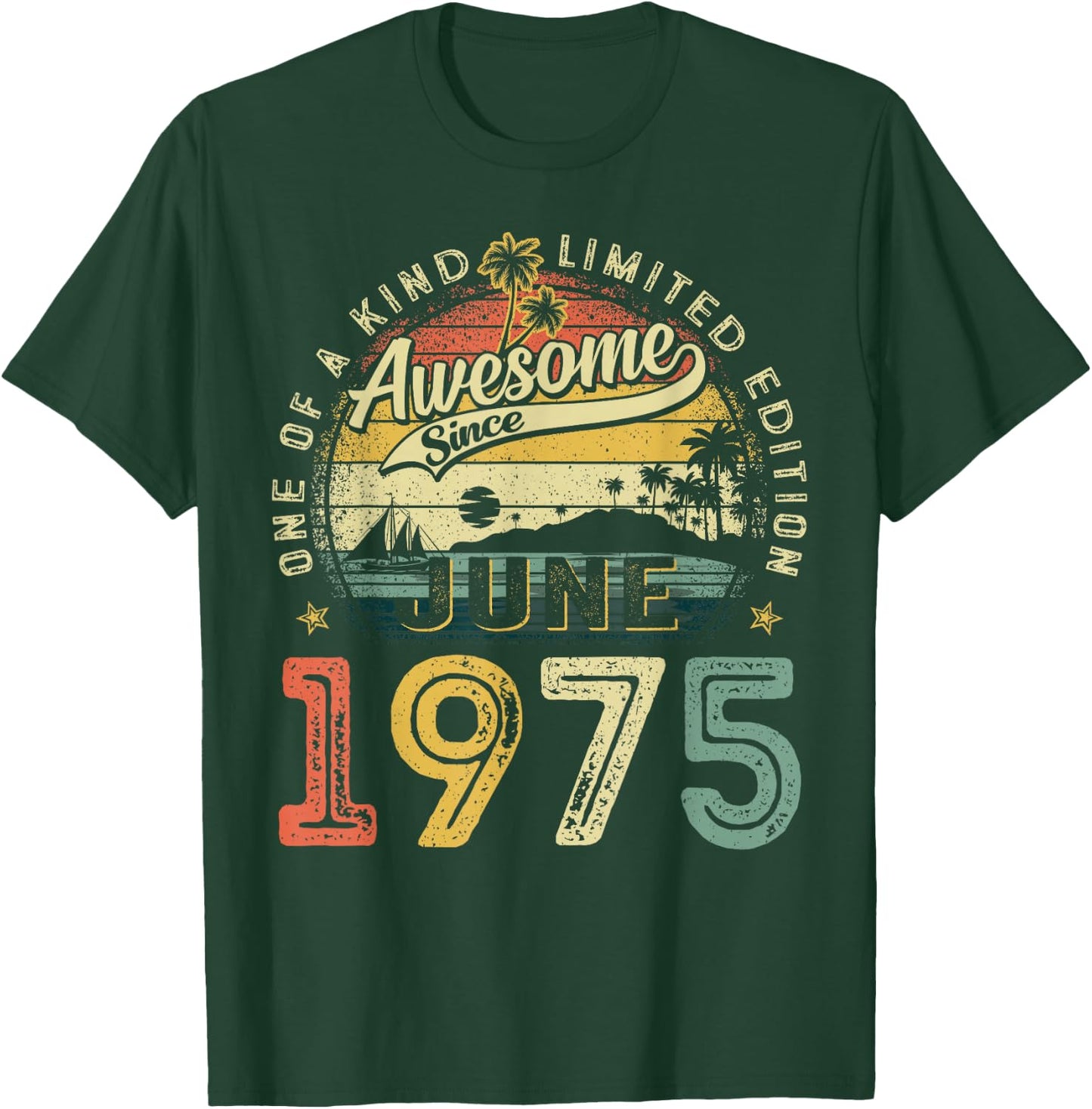 50 Years Old Vintage Made In June 1975 50th Birthday Men Dad T-Shirt - T-Shirt | Forest