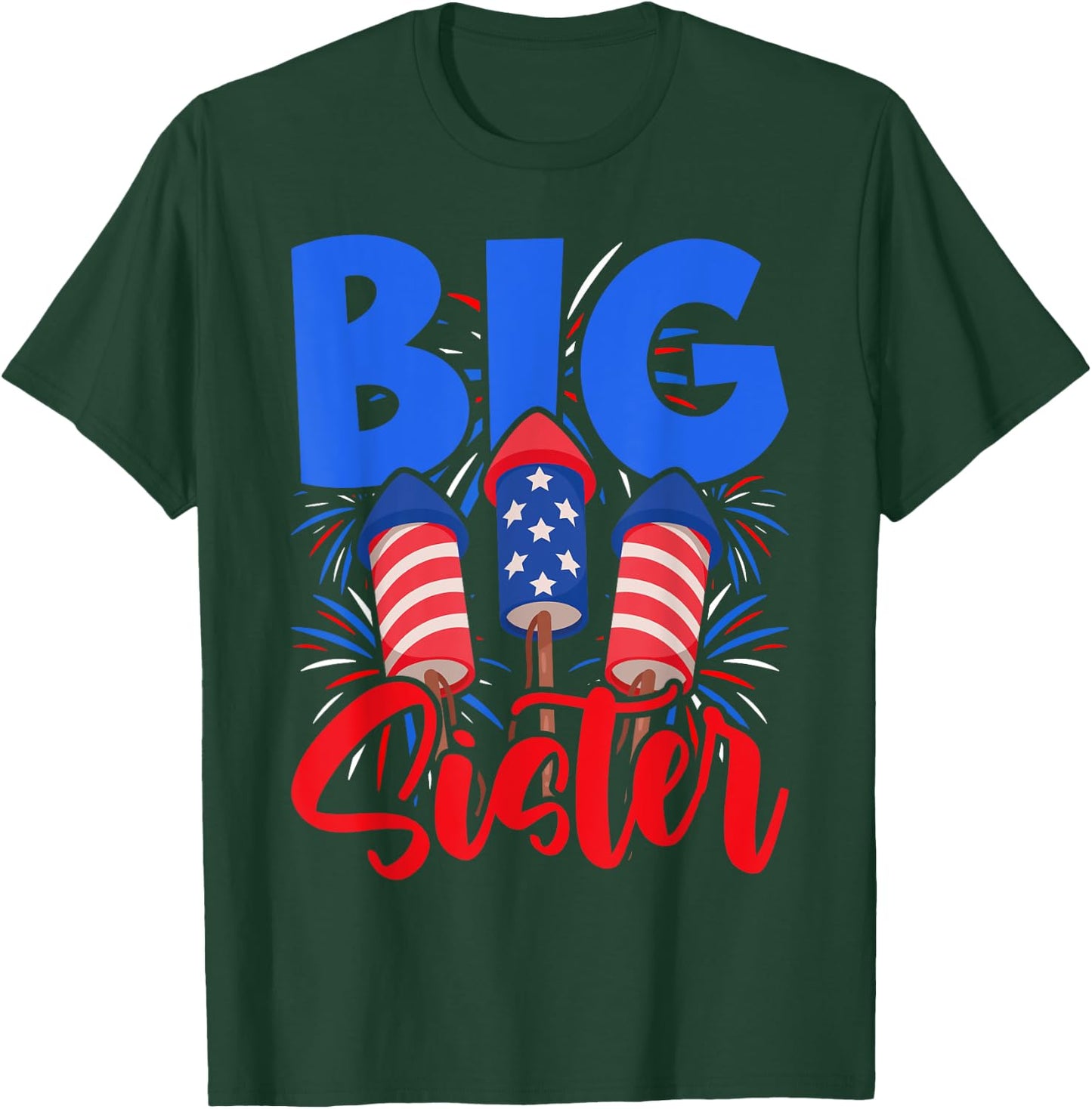 This Little Is Going to Be Big Sister, 4th July Big Sister T-Shirt - T-Shirt | Forest