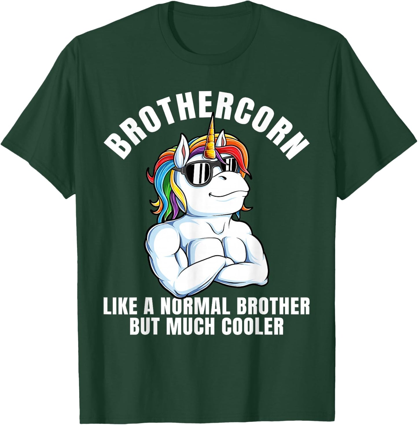 Brothercorn Cool Unicorn Brother Boys T-Shirt - T-Shirt | Forest