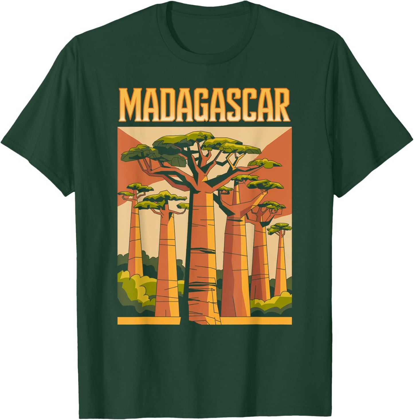 Madagascar Vintage Baobab Tree, Travel and Adventure T-Shirt - T-Shirt | Forest