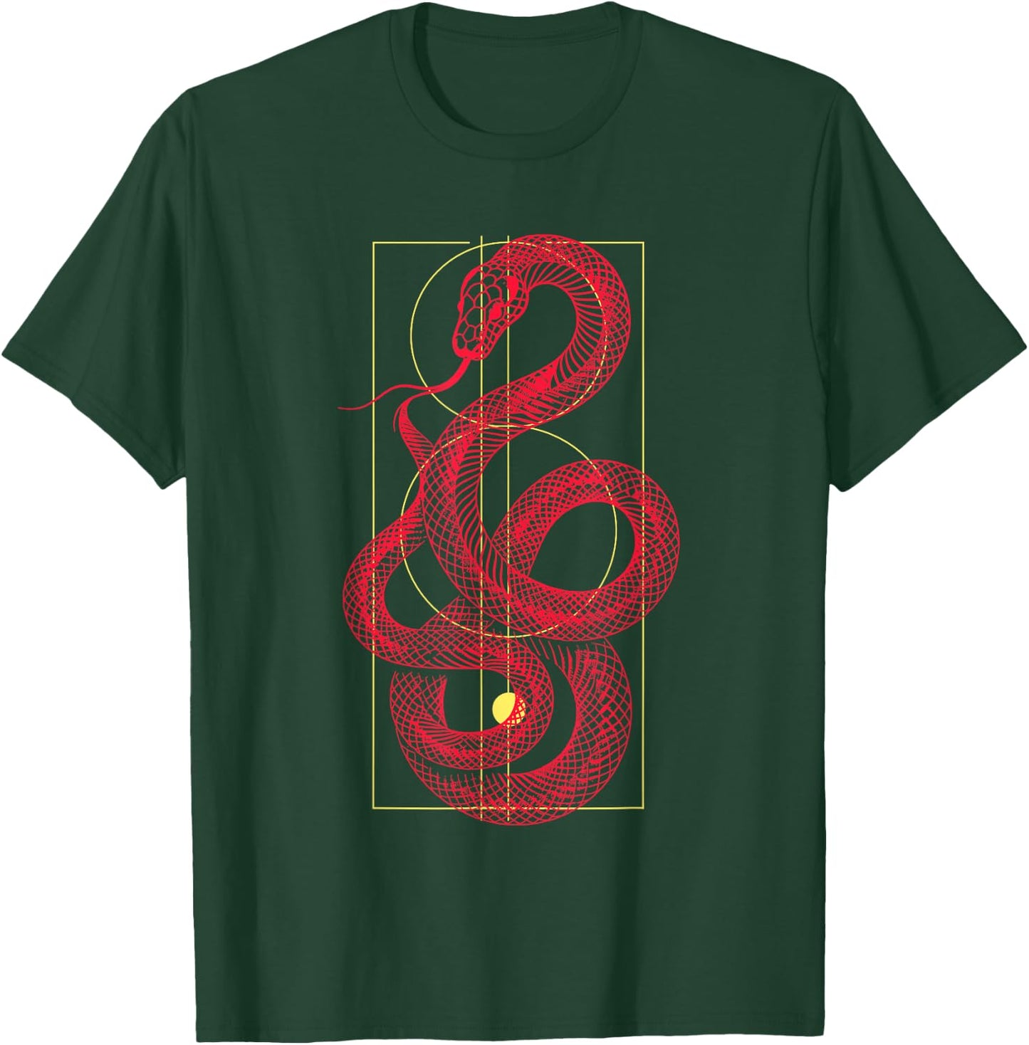 SERPENTINE Sacred Geometry Mystic Snake Organic Symmetry T-Shirt - T-Shirt | Forest