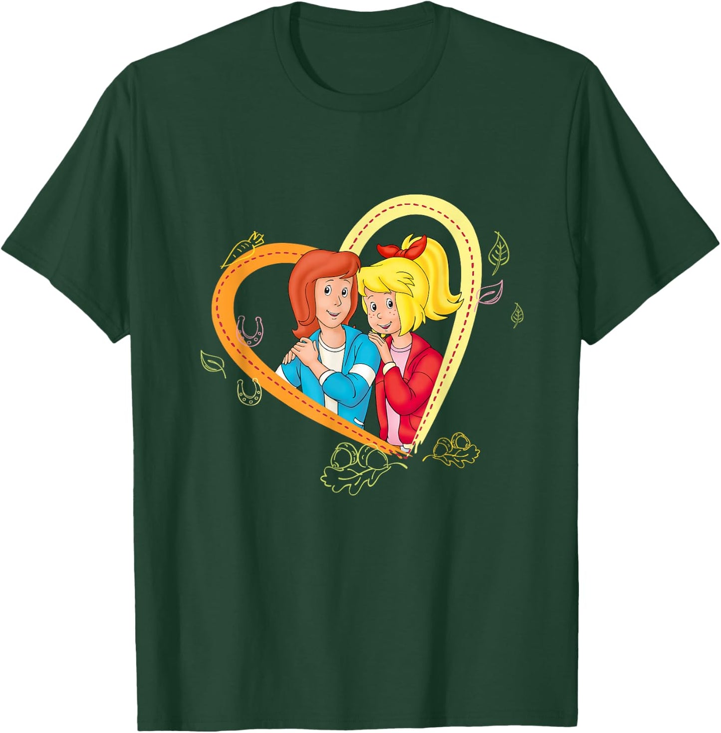 Bibi & Tina - Autumn love Halloween II , blue, s T-Shirt - T-Shirt | Forest