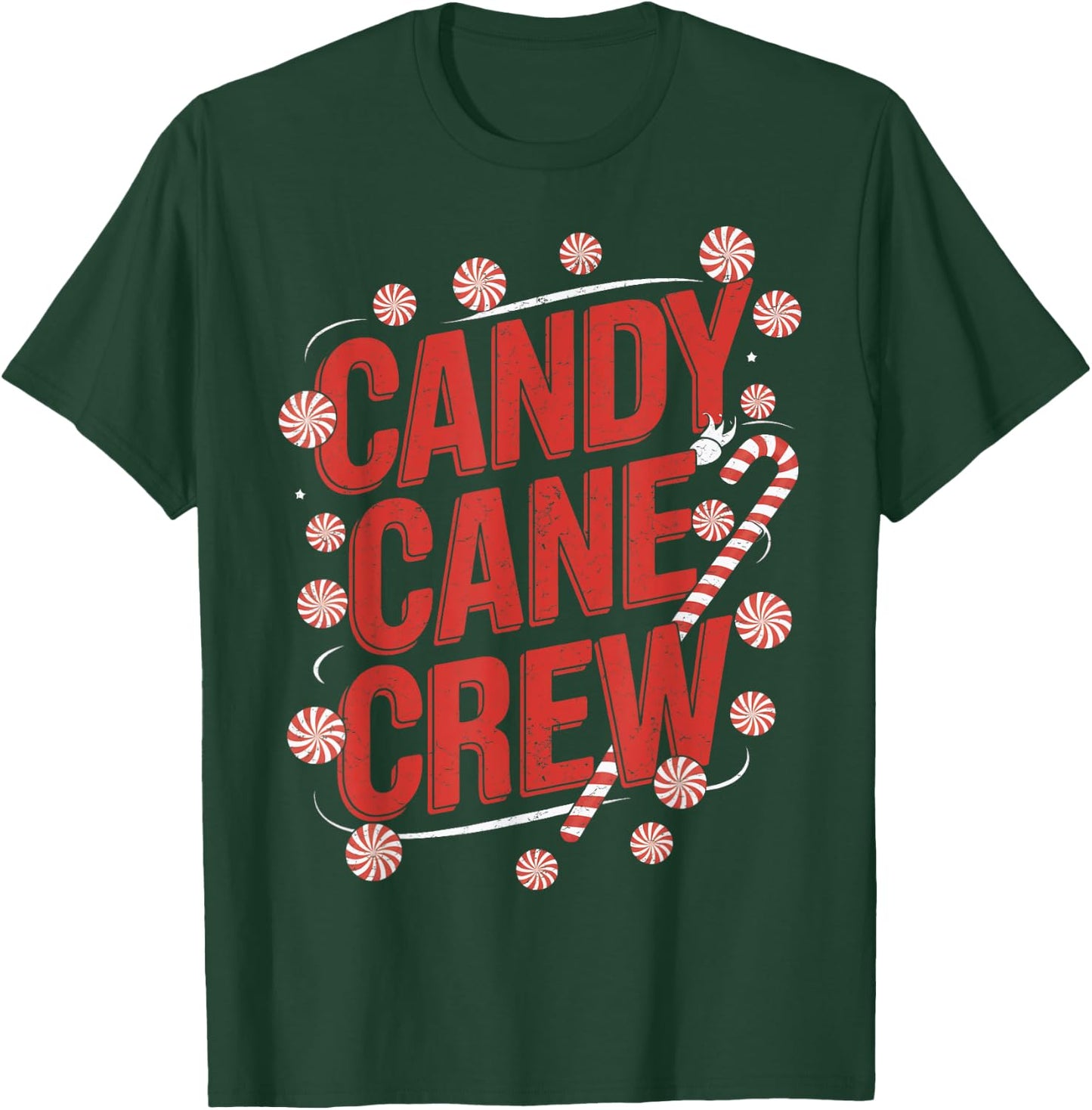Candy Cane Family Candy Cane Crew Christmas Candy Cane Squad T-Shirt - T-Shirt | Forest