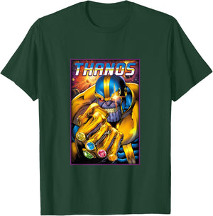 Marvel Comics Retro Classic Thanos Infinity Gems Vintage T-Shirt - T-Shirt | Forest