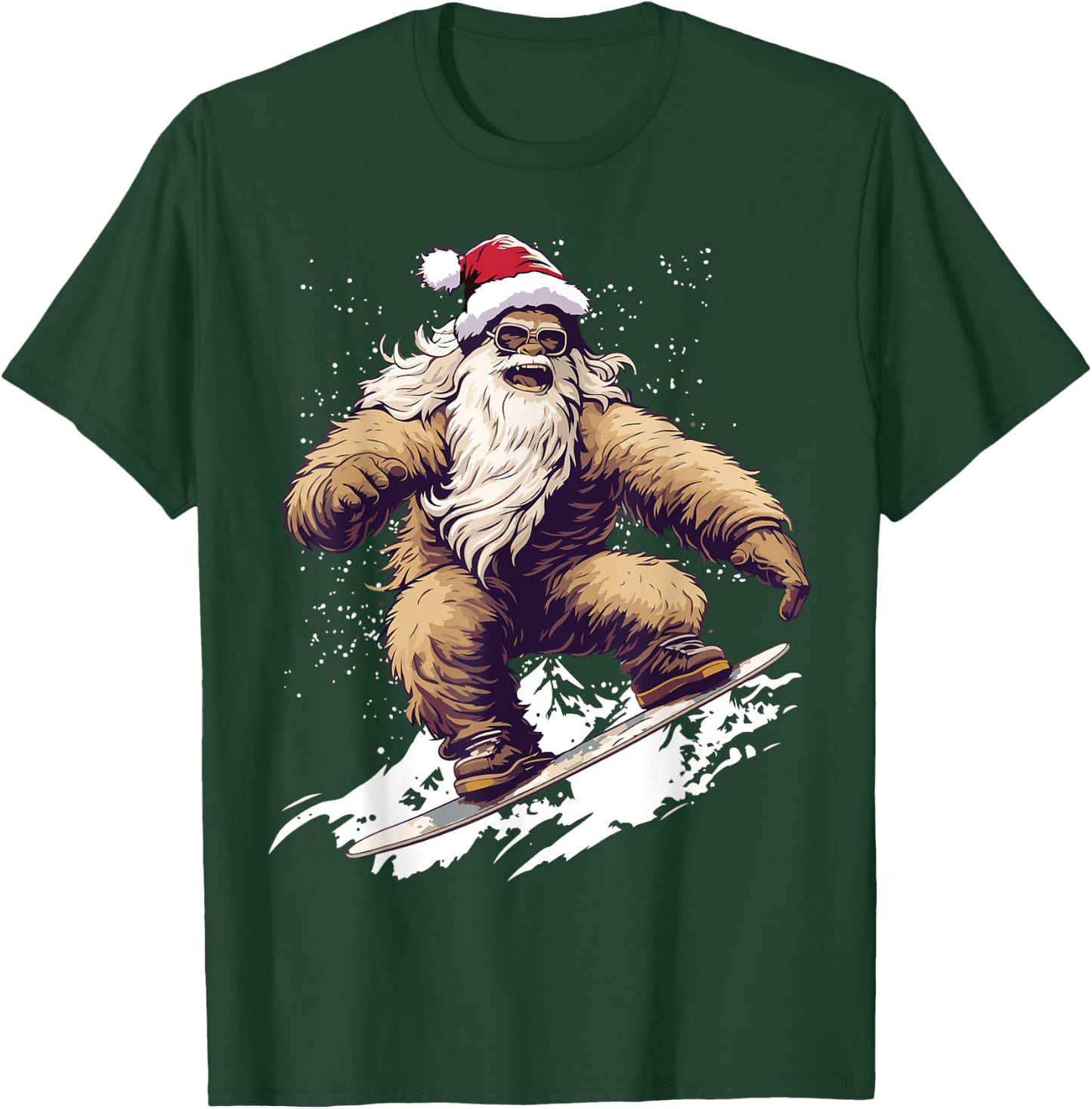 Santa Bigfoot Sasquatch Christmas Xmas Kids T-Shirt - T-Shirt | Forest