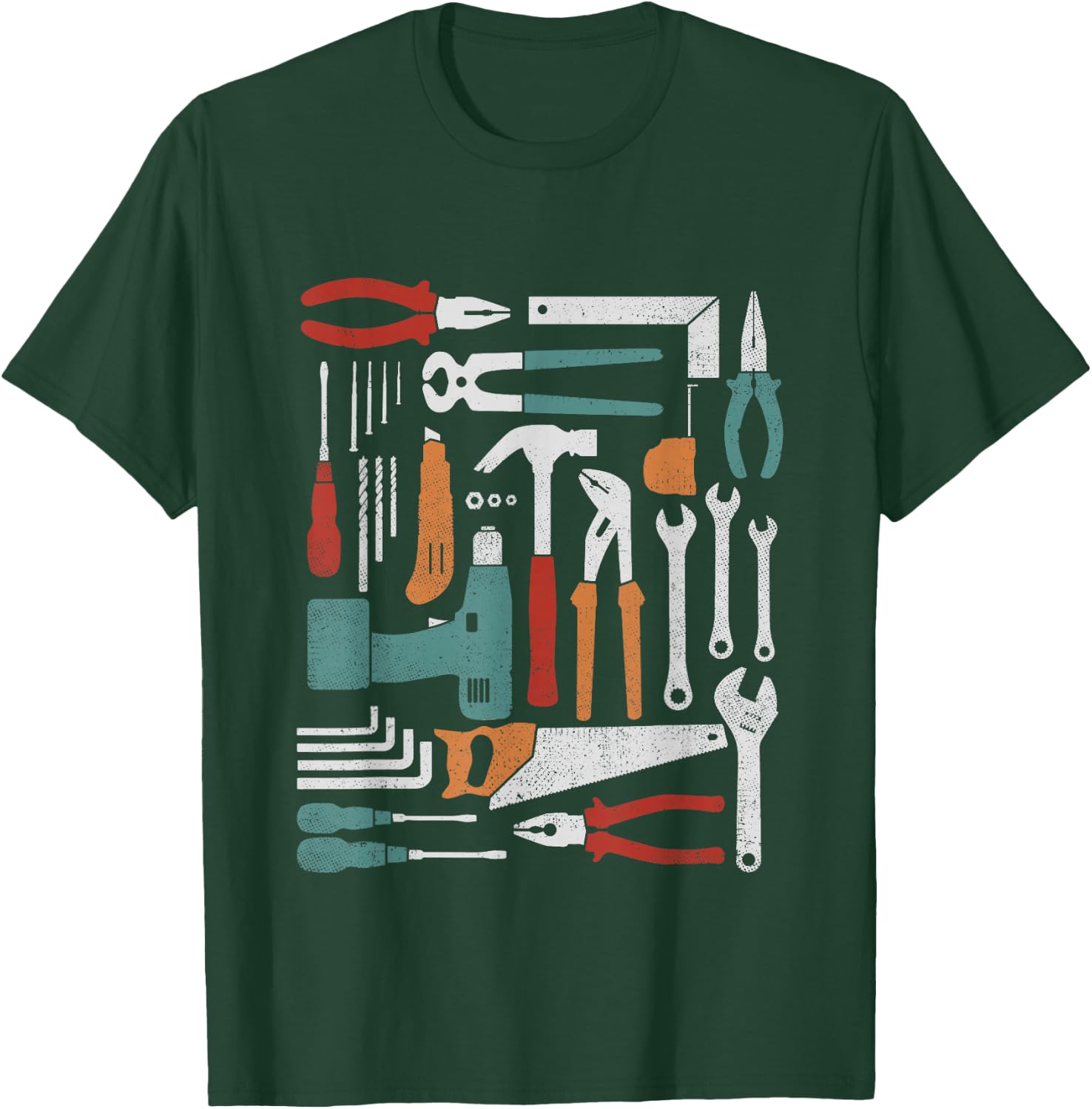 Handwerker Werkzeug Set Mechaniker Heimwerker Schrauber T-Shirt - T-Shirt | Forest
