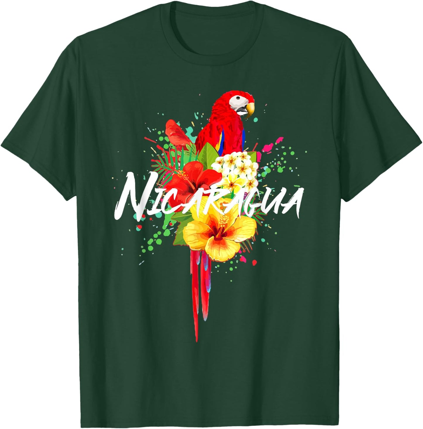 Nicaragua Parrot Colourful Nicaraguan Souvenir T-Shirt - T-Shirt | Forest