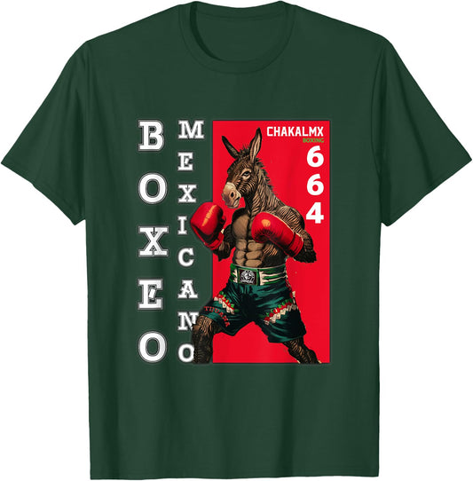 Mexican Boxing Zonkey Donkey Zebra Tijuana - ChakalMx T-Shirt - T-Shirt | Forest